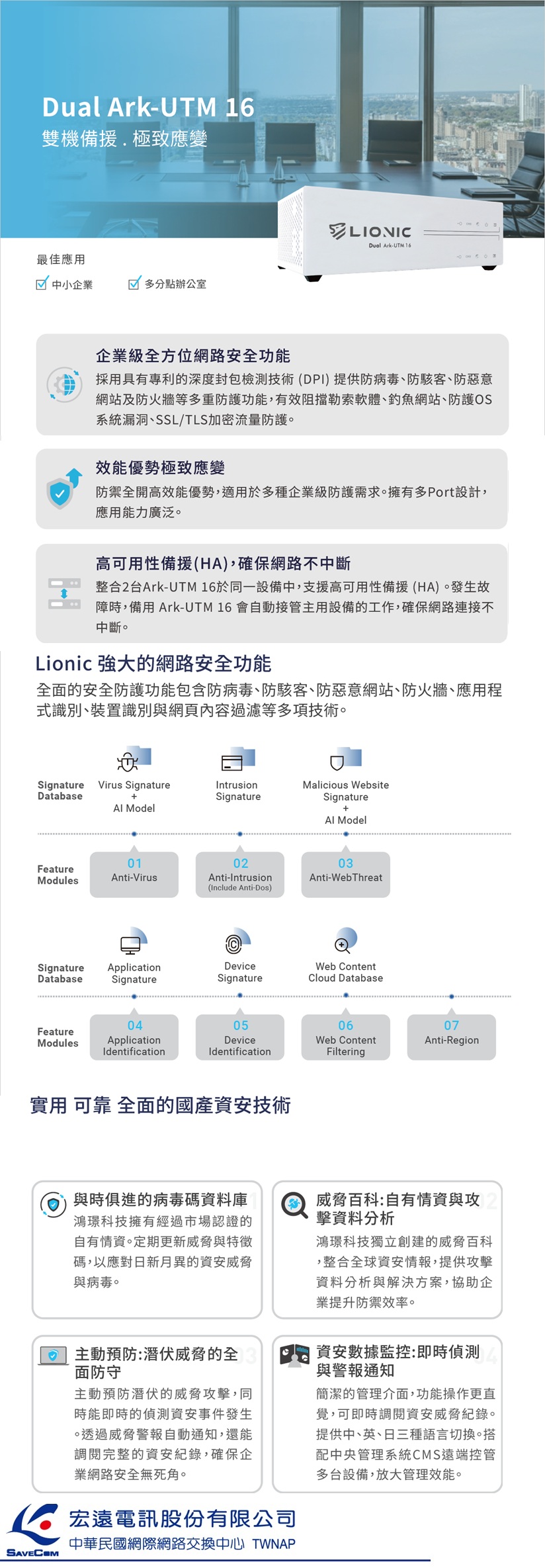 Lionic Dual Ark-UTM 16